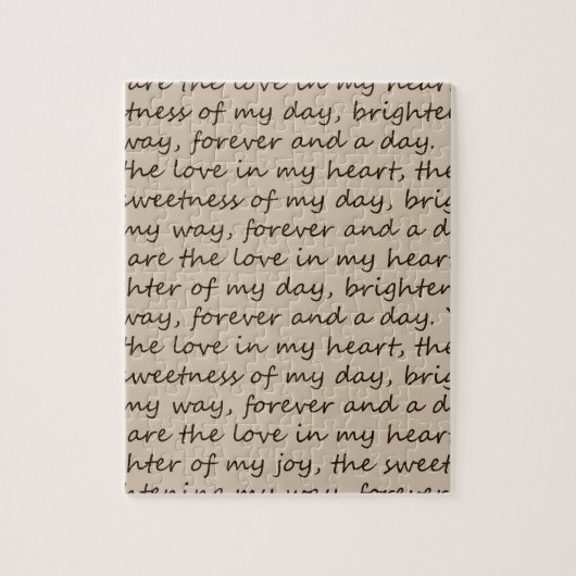 Puzzle Poème pour toujours et une journée (Vertical)