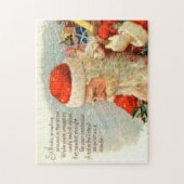 Puzzle poème vintage de Noël Père Noël (Vertical)