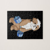 Puzzle Poids amusant Lifting Fitness Gym Shih Tzu Chien (Horizontal)