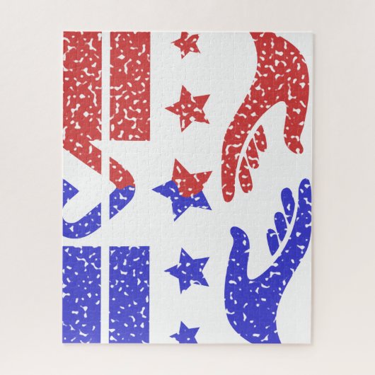 Puzzle Poignée de main du devoir national (Vertical)