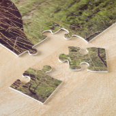 Puzzle Poing hippo debout à la caméra en Afrique Foliage (Côté)