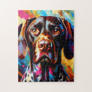 Puzzle Pointeur allemand à poing court Acrylique Chien Im