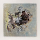 Puzzle Pointeurs allemands à poils courts (Horizontal)