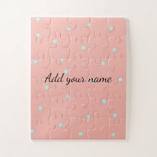 Puzzle Points abstraits bleu orange ajouter nom texte t t