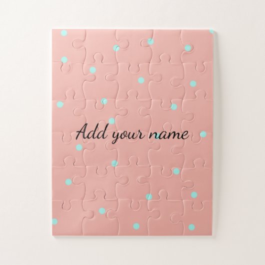 Puzzle Points abstraits bleu orange ajouter nom texte t t (Vertical)