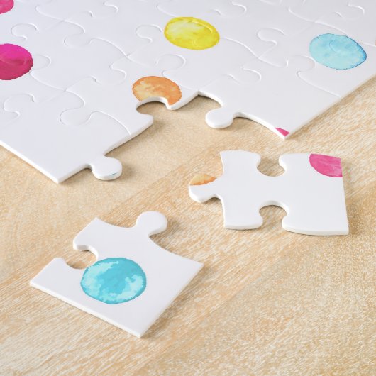 Puzzle Points Aquarelle Lumineux : Motif transparent. (Côté)