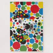 Puzzle Points Colorés et Chien Dalmatien (Vertical)