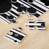 Puzzle Points et rayures noirs et blancs (Côté)