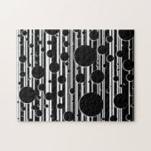 Puzzle Points et rayures noirs et blancs (Horizontal)