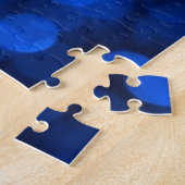 Puzzle Points lumineux bleus abstraits (Côté)