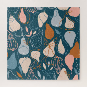 Puzzle Poire élégante : Motif noir scandinave