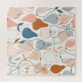 Puzzle Poire scandinave Imprimer : Motif de fruits Vintag (Horizontal)