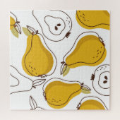 Puzzle Poires dessinées à la main Papier peint décoratif (Horizontal)