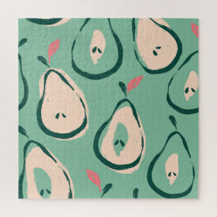 Puzzle Poires d'été : motif de fruits frais.