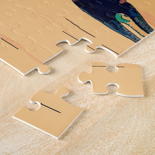 Puzzle Poisson à la coque en bois (Côté)