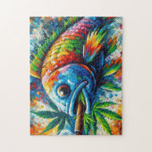 Puzzle Poisson Abstrait coloré (Vertical)