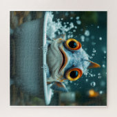Puzzle Poisson amusant dans le bain (Horizontal)