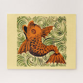 Puzzle Poisson Antique Carrelage Ancien art (Horizontal)