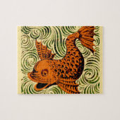 Puzzle Poisson Antique Carrelage Ancien art (Horizontal)