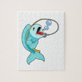Puzzle Poisson avec canne à pêche (Vertical)