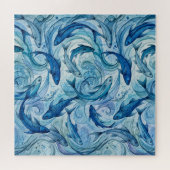 Puzzle Poisson Bleu Mystique Flowing Harmony (Horizontal)