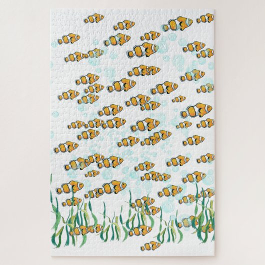 Puzzle Poisson Clown coloré Challenger Géant amusant (Vertical)