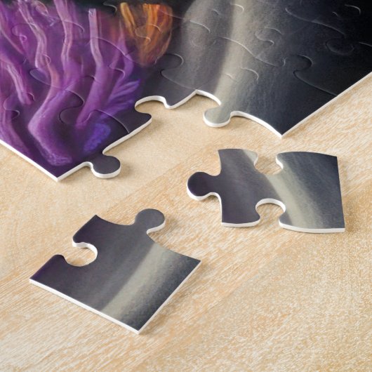 Puzzle Poisson de calcaire coloré (Côté)