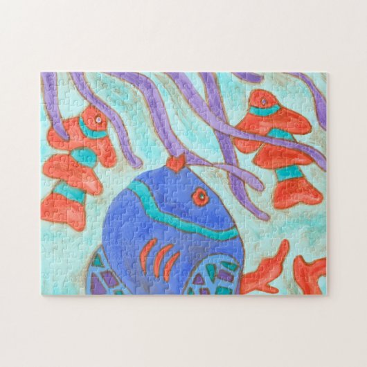 Puzzle Poisson de couleur pop (Horizontal)