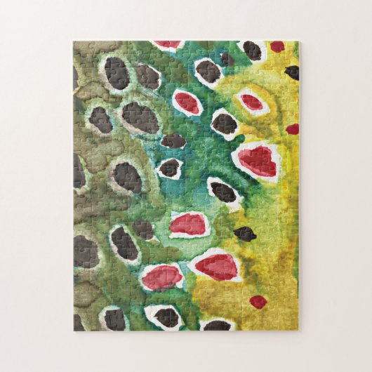 Puzzle Poisson de truite Brown (Vertical)