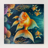 Puzzle Poisson d'or sous-marin (Horizontal)