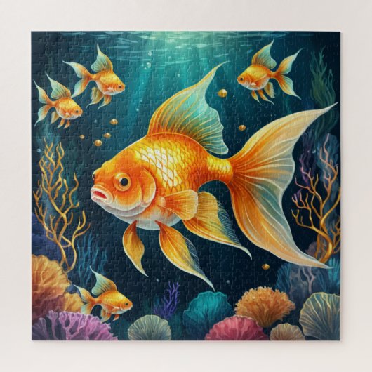 Puzzle Poisson d'or sous-marin (Vertical)