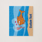 Puzzle Poisson et appât en amour (Vertical)