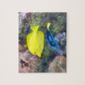 Puzzle Poisson jaune et bleu Tang (Vertical)