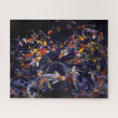 PUZZLE POISSON KOI EN FLEURS (Horizontal)