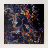 PUZZLE POISSON KOI EN FLEURS (Horizontal)