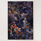 PUZZLE POISSON KOI EN FLEURS (Vertical)
