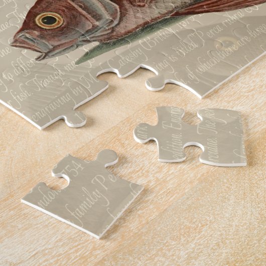 Puzzle Poisson Perche rouge Art pêcheur (Côté)