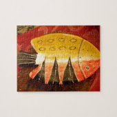 Puzzle poisson plat jaune et rouge avec rayures noires.jp (Horizontal)