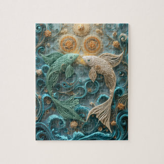 Puzzle Poisson Rêveur Poissons - Quilling Papier