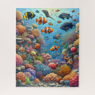 Puzzle Poisson sous-marin tropical