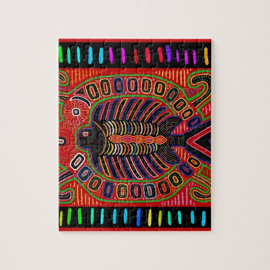 Puzzle Poisson volant Cuna Indian Mola (Vertical)