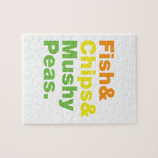 Puzzle Poissons & Chips & Pois Musqués. (Horizontal)