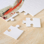 Puzzle Poissons rouges, blancs, et noirs de Koi (Côté)