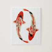 Puzzle Poissons rouges, blancs, et noirs de Koi (Vertical)