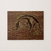 Puzzle Poissons simili cuir (Horizontal)