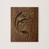 Puzzle Poissons simili cuir (Vertical)