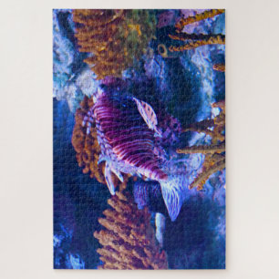 Puzzle Poissons tropicaux dans un aquarium.