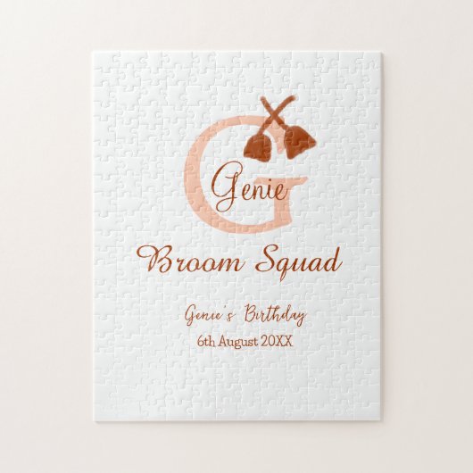 Puzzle Poitrine Brown Squad Anniversaire Nom de la pêche (Vertical)