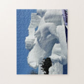 Puzzle Polar Bear Snow Sculpture, Quebec, Canada (Vertical)