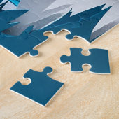 Puzzle Polar Bears Papercraft Scene in Blue Arctic Forest (Côté)